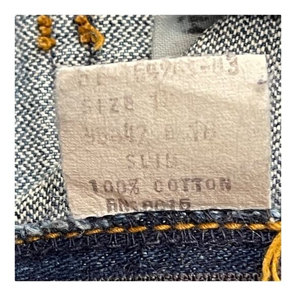 Vintage Britannia Jeans Size 13 Juniors 90s Straight Leg Paper Tag 100% Cotton - Picture 11 of 12